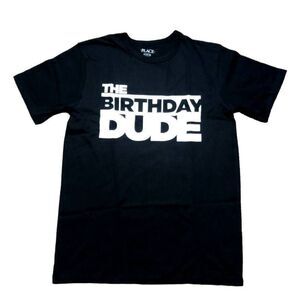 Place The Birthday Dude Boys Black Short Sleeve Shirt XL -E